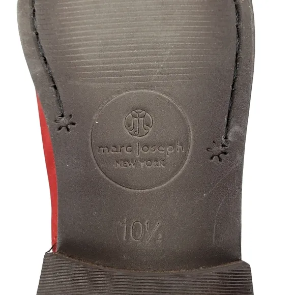 Marc Joseph | NIB Webster Bootie Red Nubuck Leather Pull On Boots Boy's 10.5