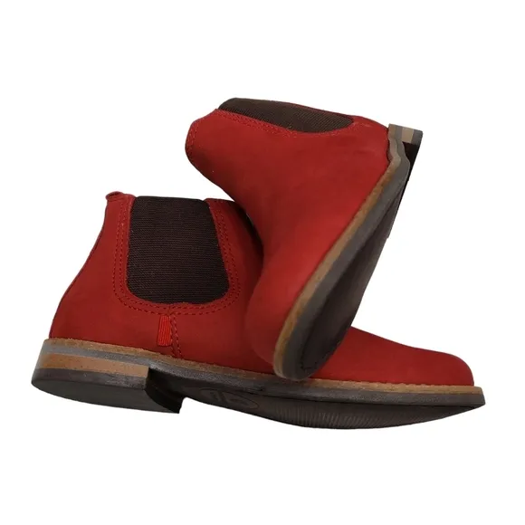 Marc Joseph | NIB Webster Bootie Red Nubuck Leather Pull On Boots Boy's 10.5
