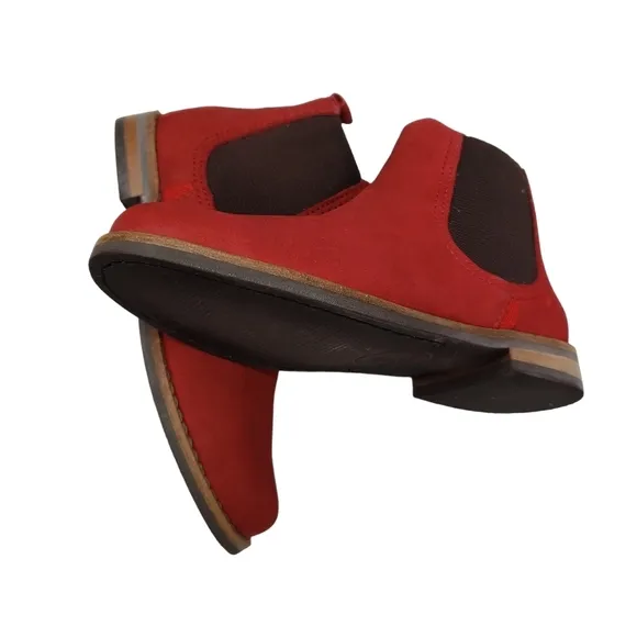 Marc Joseph | NIB Webster Bootie Red Nubuck Leather Pull On Boots Boy's 10.5