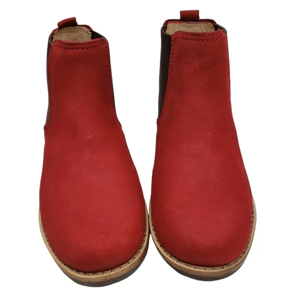 Marc Joseph | NIB Webster Bootie Red Nubuck Leather Pull On Boots Boy's 10.5