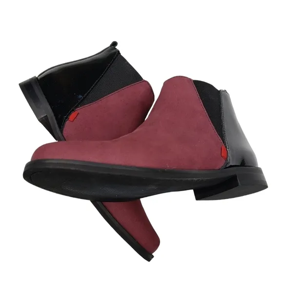 Marc Joseph | NIB Williamsburg Bootie Wine Nubuck Leather Pull On Boots Girl 3.5