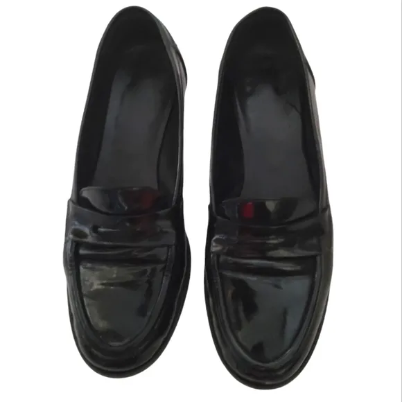 MARE - Black Patent Leather Rounded Toe Loafers