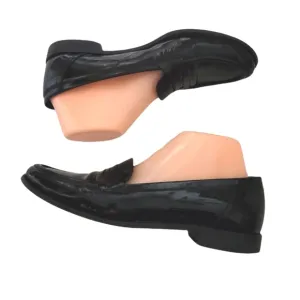 MARE - Black Patent Leather Rounded Toe Loafers