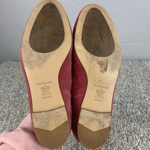 Margaux Girl Meets Glam Womens Size 9.5 Pink Velvet Loafer Slip On Flats