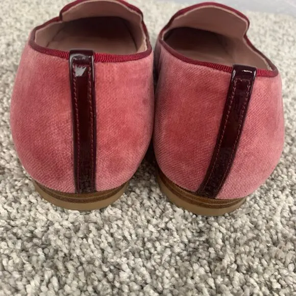 Margaux Girl Meets Glam Womens Size 9.5 Pink Velvet Loafer Slip On Flats