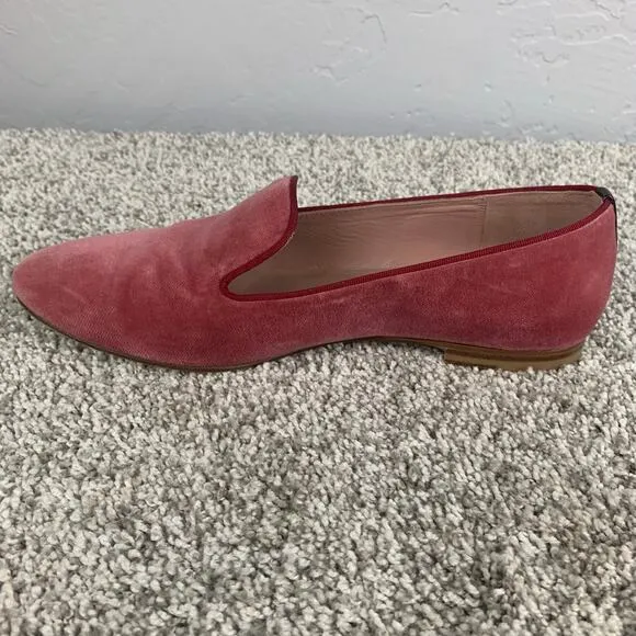 Margaux Girl Meets Glam Womens Size 9.5 Pink Velvet Loafer Slip On Flats