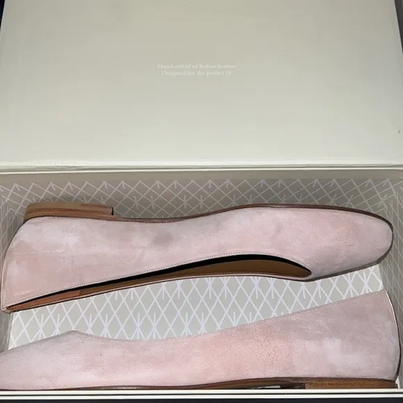 Margaux The Classic blush suede ballerina flats shoes Sz 42.5 N EU 11.5 N US