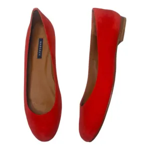 Margaux The Classic Suede Poppy Red Ballet Flats  Size 42.5 /12