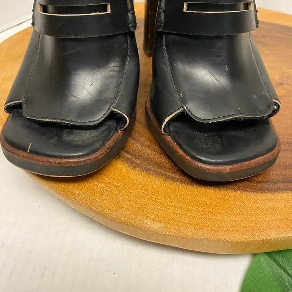 Marni Peep Toe Heeled Penny Loafers