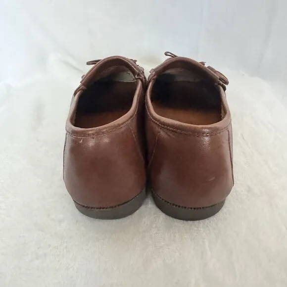Martin Drake Leather Loafers Moccasins Sz 9M Brown Tassel Slip On Shoes Vintage