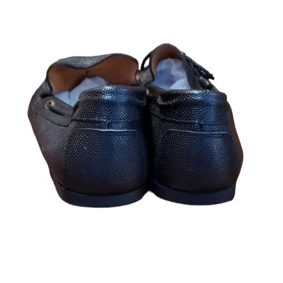 Massimo Dutti Men's Black Leather Loafers Size 45 EU