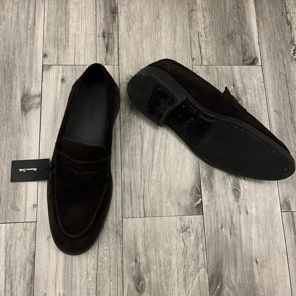 MASSIMO DUTTI SPLIT SUEDE PENNY LOAFERS