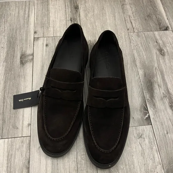 MASSIMO DUTTI SPLIT SUEDE PENNY LOAFERS