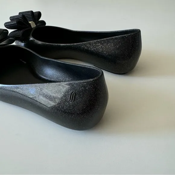 Mel by Melissa Space Love x Jason Wu Black Glitter Ballet Flats Shoes