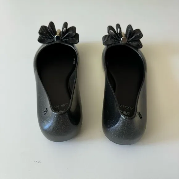 Mel by Melissa Space Love x Jason Wu Black Glitter Ballet Flats Shoes