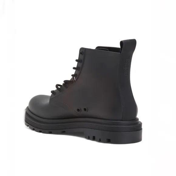 Melissa Made in Brazil Coturno Lace Up Ankle Boots All Black Women’s Size 5