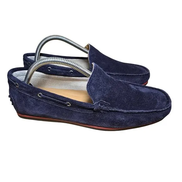 Mens Aldo Suede Navy Driving Moccasin Worn 1x Pristine Loafers Mens 8 Womens 9.5