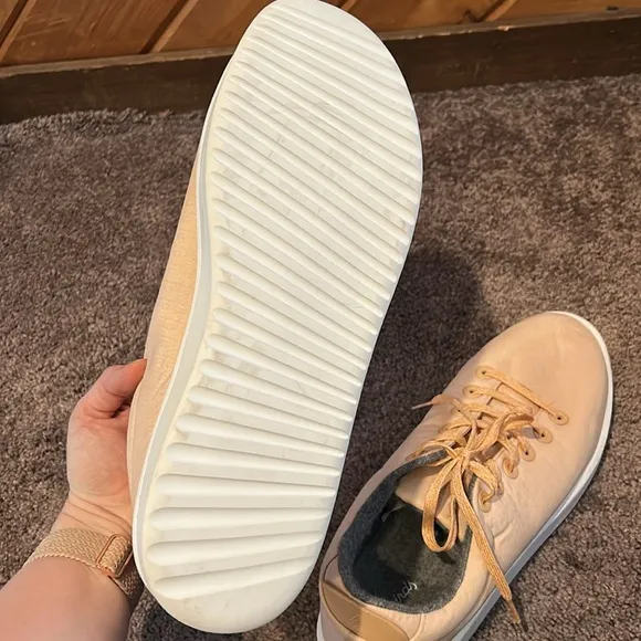 Men’s Allbirds wool piper woven Lux Camel with blizzard sole sneakers