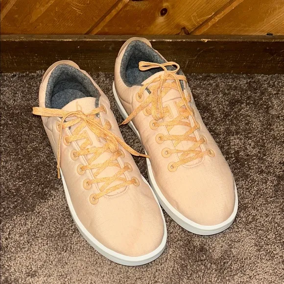 Men’s Allbirds wool piper woven Lux Camel with blizzard sole sneakers