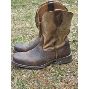 Men's Cowboy Boots Ariat Rambler Size 11D Brown Square Toe 10002317(35829)