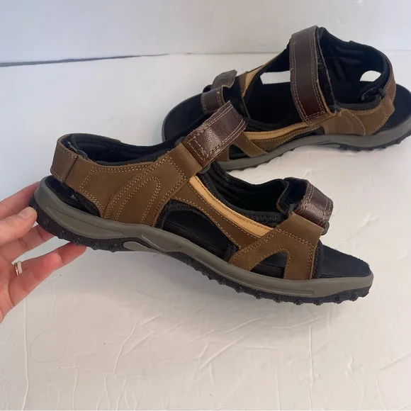 Mens DREW Warren River Sandal Sz 12 Brown