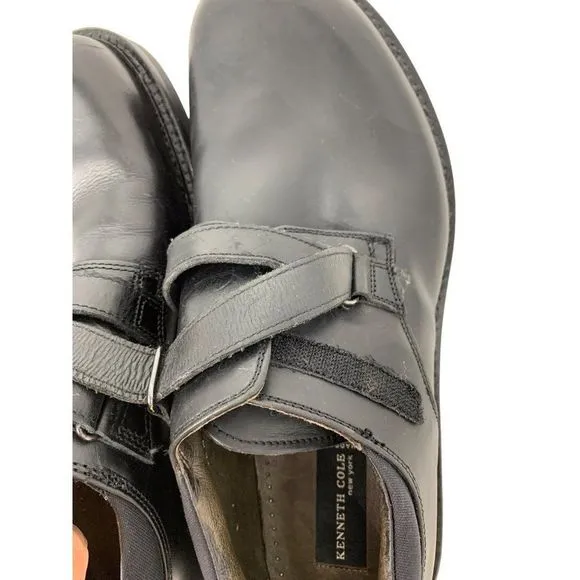 Men’s Kenneth Cole NY Italy Size 10/11 Mixed Size Leather Loafer Black 4036