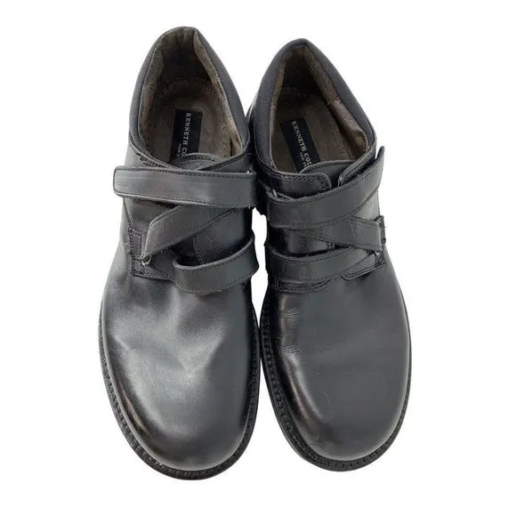Men’s Kenneth Cole NY Italy Size 10/11 Mixed Size Leather Loafer Black 4036