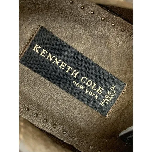 Men’s Kenneth Cole NY Italy Size 10/11 Mixed Size Leather Loafer Black 4036
