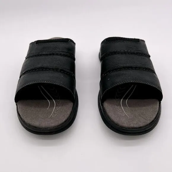 Men's Leather Walkford Easy Slide Sandals 9.5M (Black)