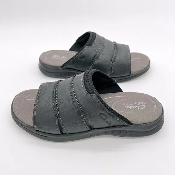 Men's Leather Walkford Easy Slide Sandals 9.5M (Black)