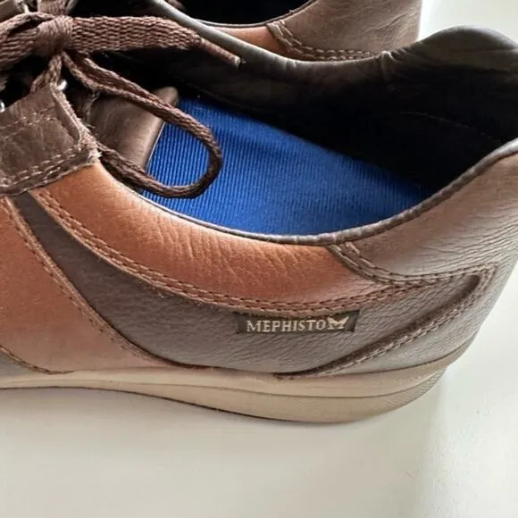 Mens Mephisto Vito Brown Leather Sneakers size 12