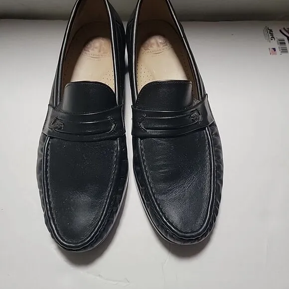 Mens SAS Handsewn Loafers Shoes Sz 10 N Narrow Used Black Leather Made in USA