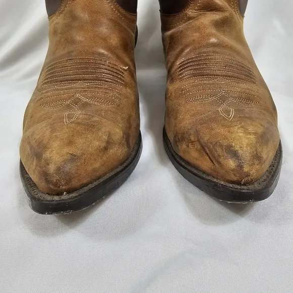 Men's Texas USA Almond Toe Cowboy Boots in Brown - Size 11D