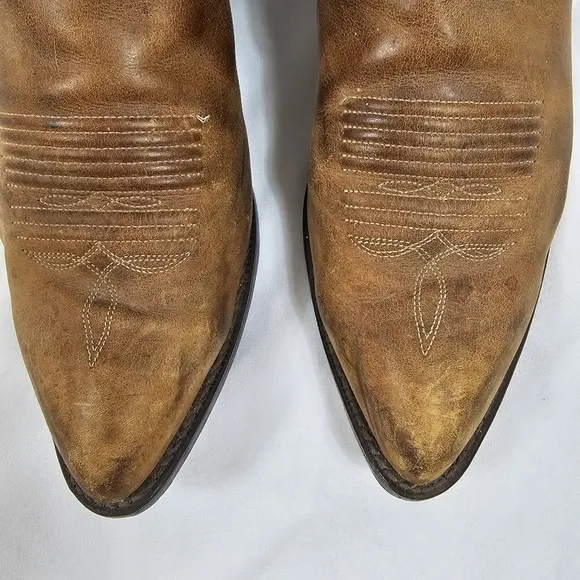Men's Texas USA Almond Toe Cowboy Boots in Brown - Size 11D