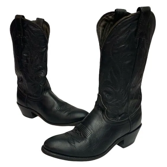 Men’s Laredo Black with Black Stitching Western Cowboy Boots | 9D A22