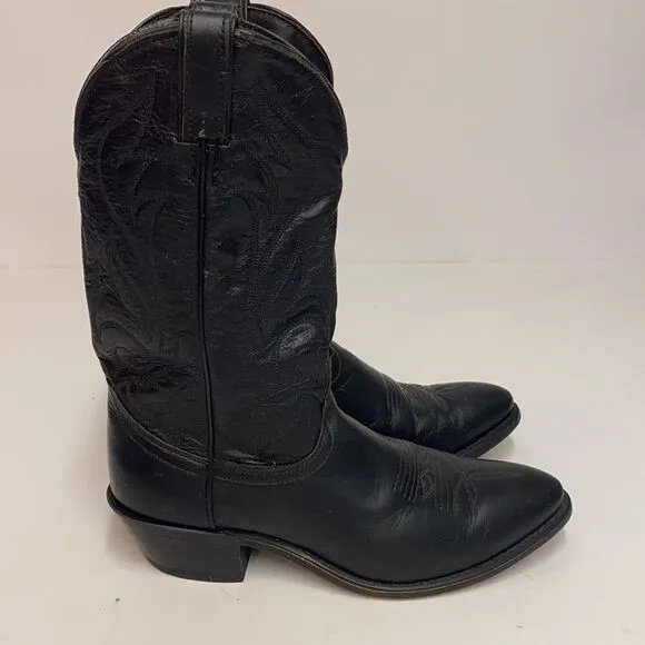 Men’s Laredo Black with Black Stitching Western Cowboy Boots | 9D A22