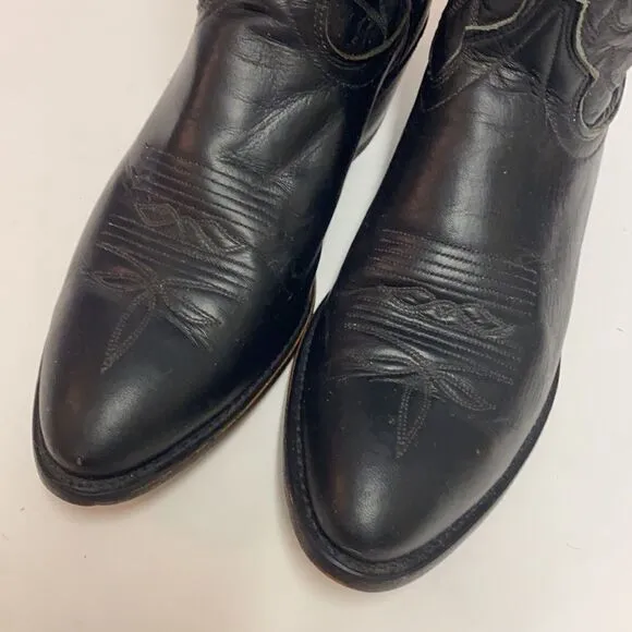 Men’s Laredo Black with Black Stitching Western Cowboy Boots | 9D A22