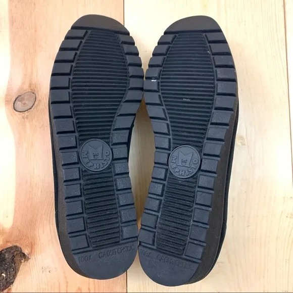 Mephisto Air Jet black suede low wedge loafers 8.5