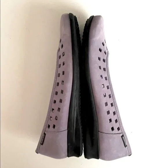 Mephisto Francia Nubuck Leather Perforated Ballet Flats Size 10