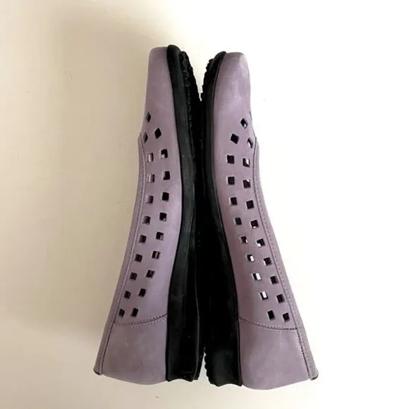 Mephisto Francia Nubuck Leather Perforated Ballet Flats Size 10