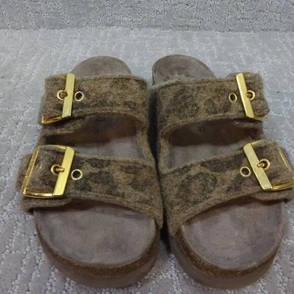 Mephisto Hester Womens Size EU 37 Brown Jaguar 2 Adjustable Strap Sandals