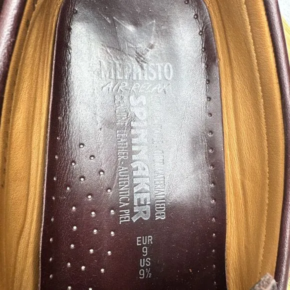 Mephisto Spinnaker Penny Loafers Air-Relax Mens US Size 9.5 Brown Leather Shoes
