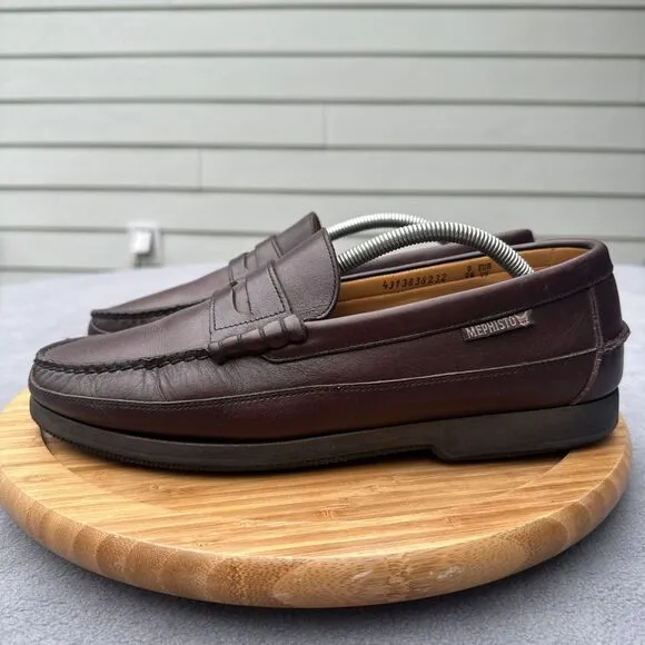 Mephisto Spinnaker Penny Loafers Air-Relax Mens US Size 9.5 Brown Leather Shoes