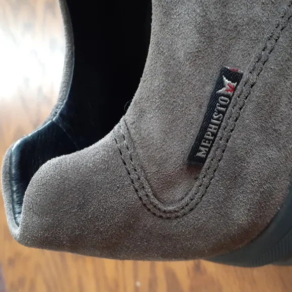 Mephisto Suede Gray Leather Waterproof Comfort Athleisure Valley Sneakers
