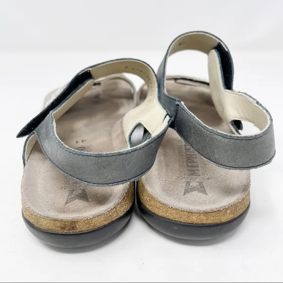 Mephisto Women's Size 41 US 10 Gray Snake Print AGAVE Sandals Cork Footbed