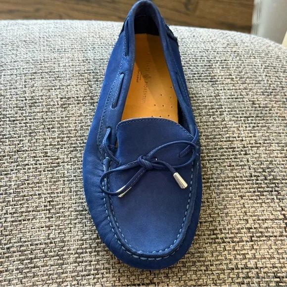 Mercanti Fiorentini String Tie Nubuck Loafers Size 8.5B