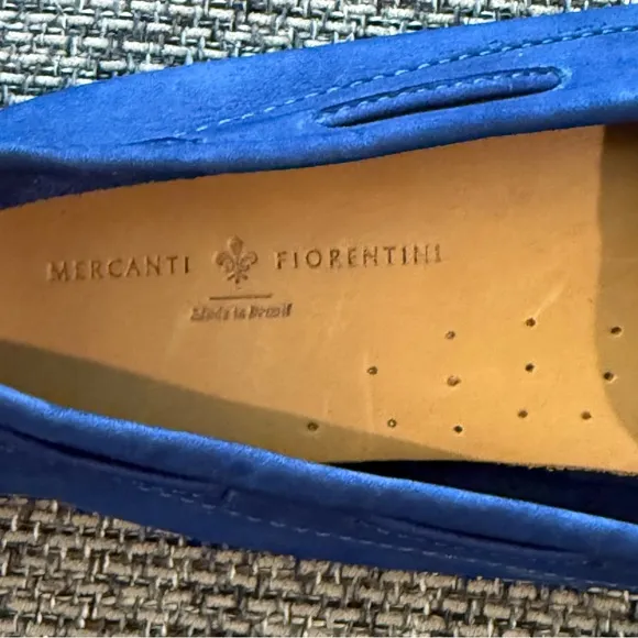 Mercanti Fiorentini String Tie Nubuck Loafers Size 8.5B