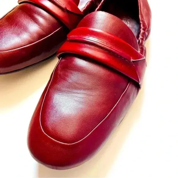Mercedes Castillo Erin Burgundy Leather Loafers