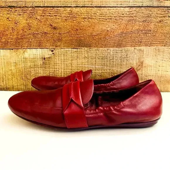 Mercedes Castillo Erin Burgundy Leather Loafers