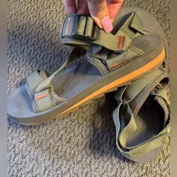 Merrell Alpine Adjustable Strap Outdoor Sandals In Olive Mens Size 12
